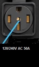 50 Amp RV receptacle