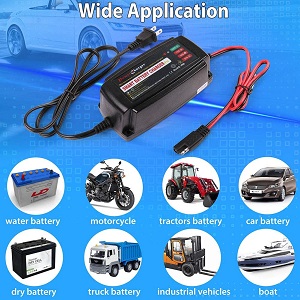 Keep Your Low Maintenance batteries charged with this smart battery trickle charger. Popular uses for LotFancy Smart Battery Trickle Charger. Maintain a charge on your portable generator, lawn mower battery, ATV, old car battery while in storage.