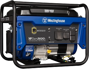 Westinghouse WGen3600v Portable Generator RV Ready with 30A Outlet.